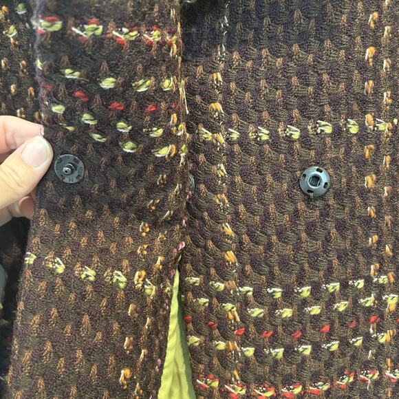Vintage Garfield & Marks Jacket Womens 6 Brown Plaid Winged Collar Wool Made USA - Picture 5 of 11